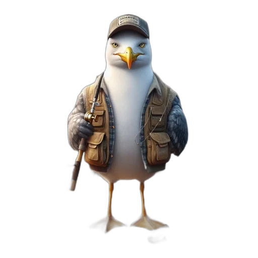 jacket, animal, staff, hat, concept art, 3d render, fantasy art, cartoon transparent PNG cut-out