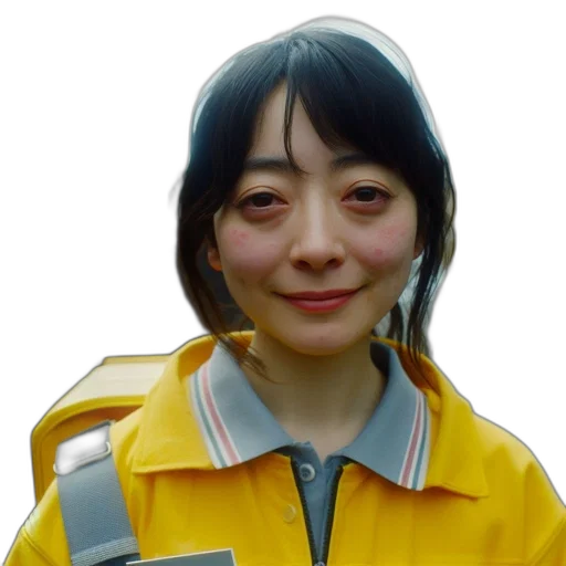 face, robot, jacket, staff, photorealistic, 3d render, anime, concept art transparent PNG cut-out