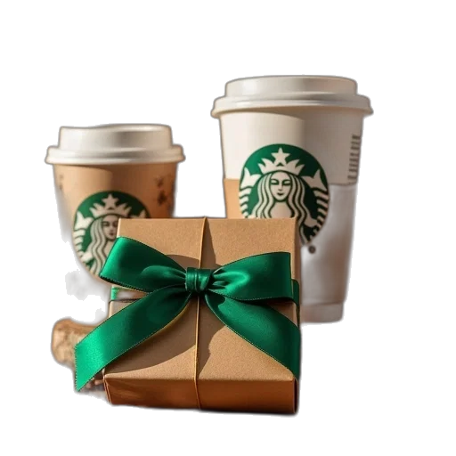 3d render, photorealistic, starbucks, coffee transparent PNG cut-out