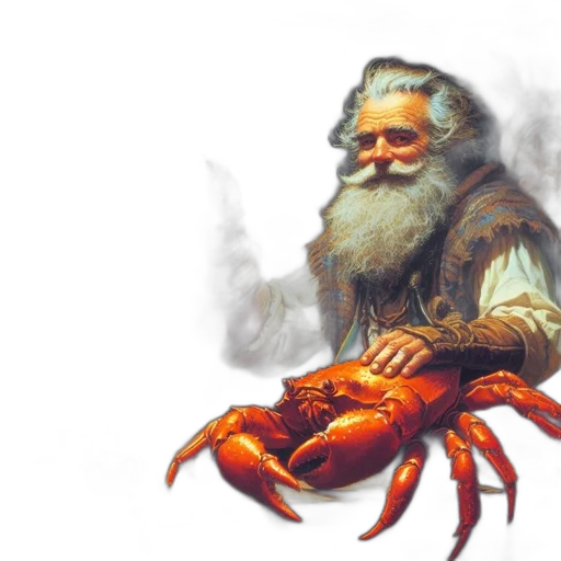 creature, food, animal, concept art, photorealistic, fantasy art, 3d render, elderly transparent PNG cut-out