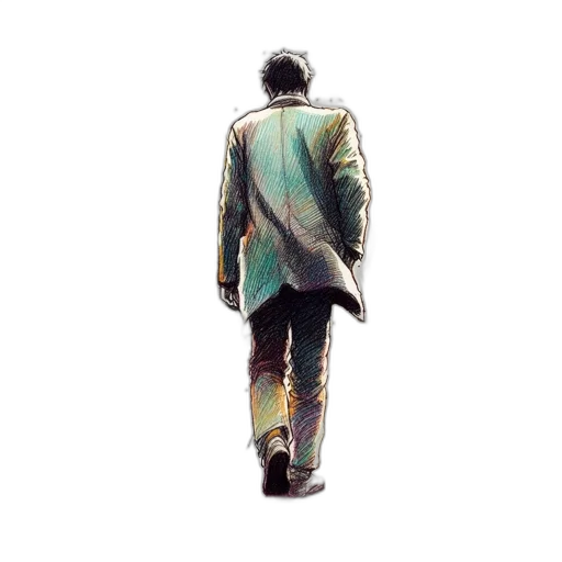 jacket, staff, umbrella, watercolor, concept art, oil painting, photorealistic, green transparent PNG cut-out
