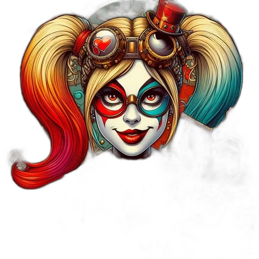 mask, face, comic book art, cartoon, concept art, fantasy art, stylized, steampunk transparent PNG cut-out