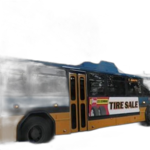 car, 3d render, concept art, photorealistic, yellow, blue, bus, advertisement transparent PNG cut-out