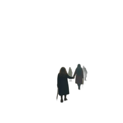 jacket, dress, umbrella, staff transparent PNG cut-out