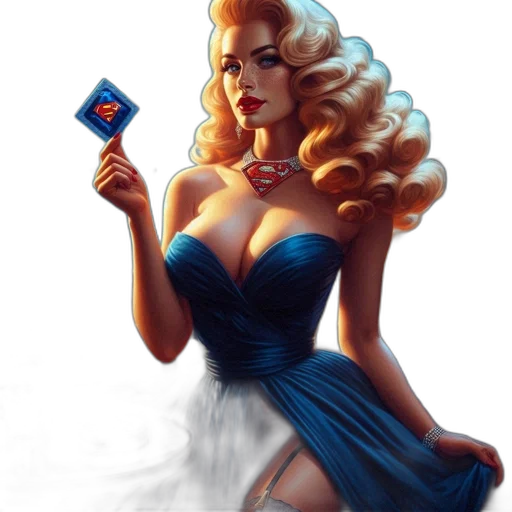 dress, fantasy art, comic book art, concept art, pixel art, neon lights, blue, woman transparent PNG cut-out