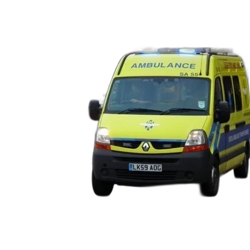 staff, yellow, ambulance, license, plate, lk59, aog, driving transparent PNG cut-out