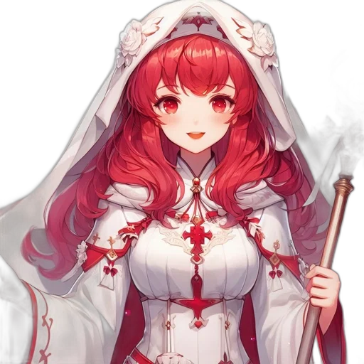 staff, dress, sword, crown, fantasy art, pixel art, anime, concept art transparent PNG cut-out