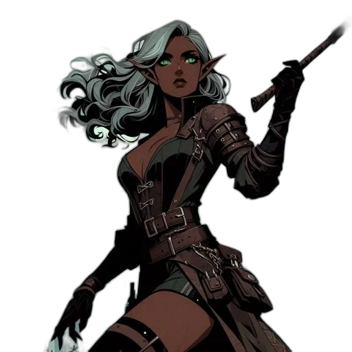staff, weapon, comic book art, concept art, fantasy art, cartoon, dark, earth tones transparent PNG cut-out