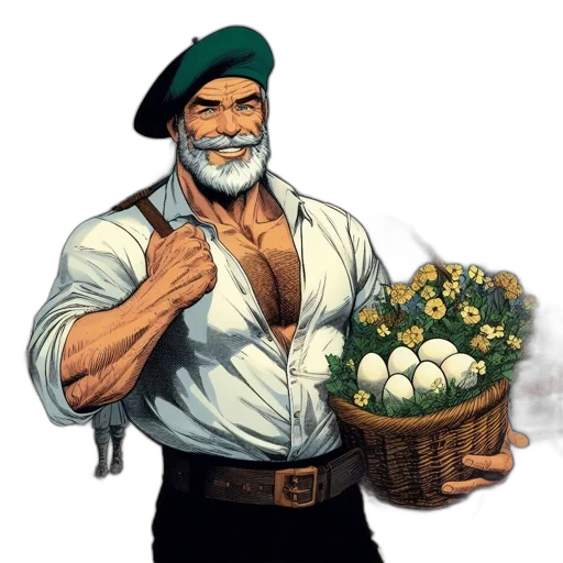 food, flower, weapon, concept art, pixel art, comic book art, cartoon, strong transparent PNG cut-out