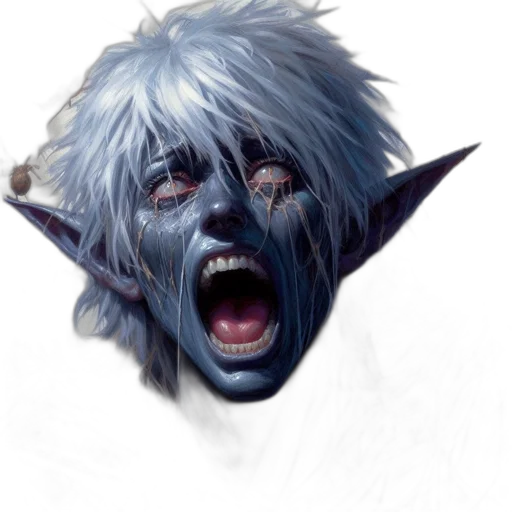 face, mask, creature, staff, concept art, fantasy art, photorealistic, 3d render transparent PNG cut-out