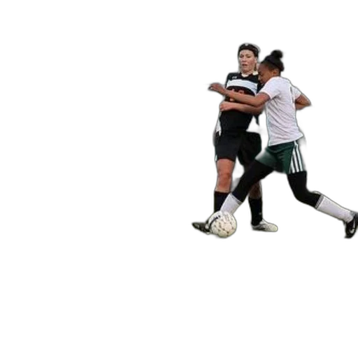 photorealistic, two, female, soccer transparent PNG cut-out