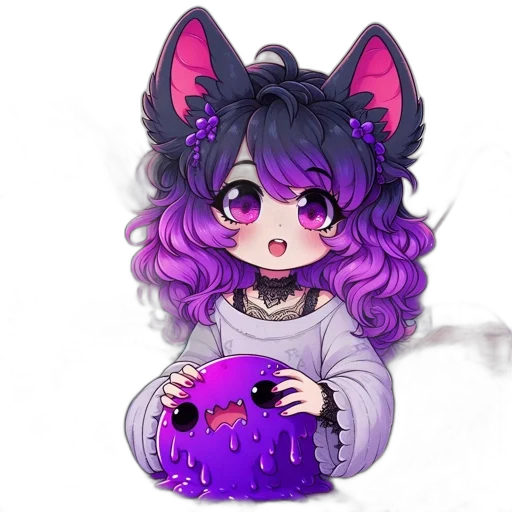 creature, pixel art, anime, fantasy art, watercolor, dark, monochrome, anime-style transparent PNG cut-out