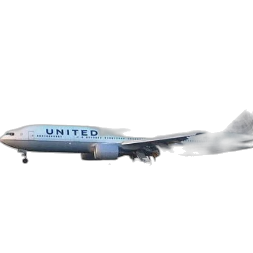 weapon, staff, photorealistic, united, airlines, airplane, taking, off transparent PNG cut-out