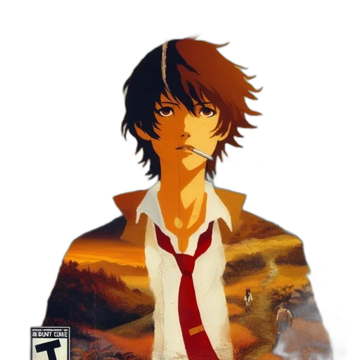 jacket, concept art, pixel art, anime, fantasy art, cover, art, beauty transparent PNG cut-out