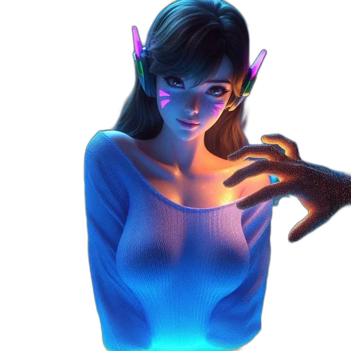 mask, creature, robot, dress, concept art, vaporwave, fantasy art, 3d render transparent PNG cut-out