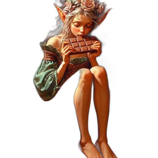 staff, crown, dress, face, fantasy art, concept art, 3d render, pixel art transparent PNG cut-out