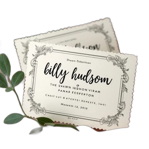 earth tones, wedding, ticket, text transparent PNG cut-out