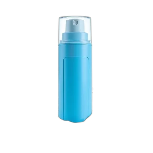 bottle, blue, cool, deodorant, clear, label, white, cap transparent PNG cut-out