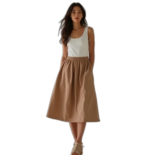 dress, earth tones, monochrome, pastel, dark, model, wears, skirt transparent PNG cut-out