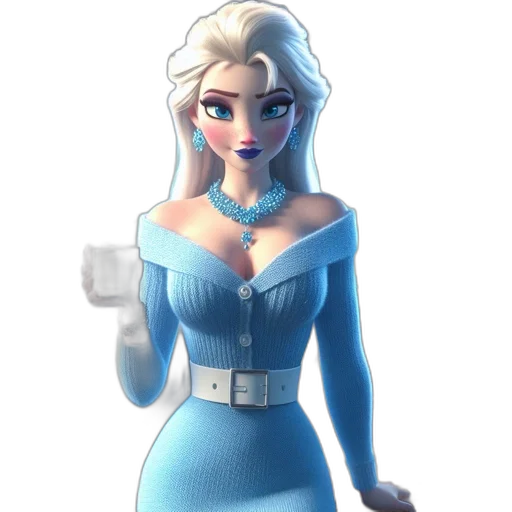 dress, robot, staff, concept art transparent PNG cut-out