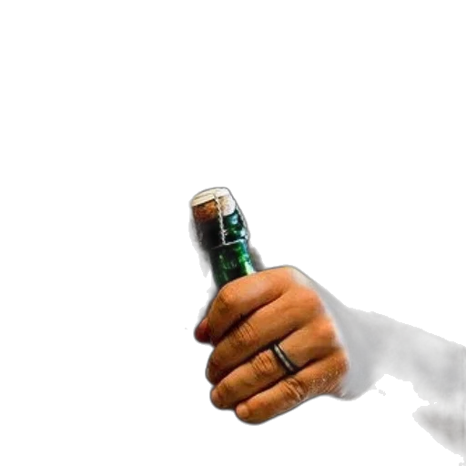 bottle, staff, weapon, robot, 3d render, photorealistic, concept art, person transparent PNG cut-out