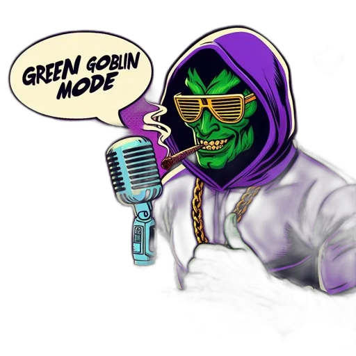 mask, concept art, comic book art, cartoon, pixel art, green, animated, fusion transparent PNG cut-out