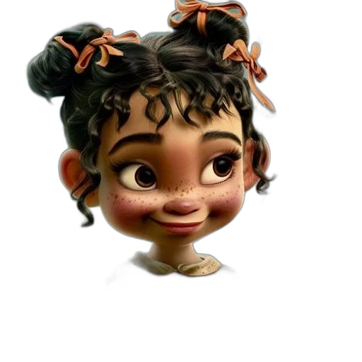 face, hair, crown, creature, 3d render, concept art, cartoon, photorealistic transparent PNG cut-out