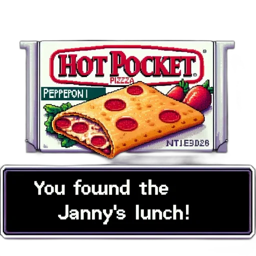 food, robot, weapon, jacket, pixel art, vaporwave, cyberpunk, 3d render transparent PNG cut-out