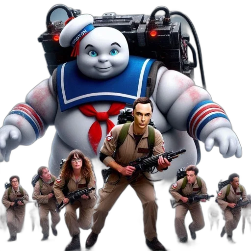 robot, creature, concept art, 3d render, outer space, underwater, mashup, ghostbusters transparent PNG cut-out