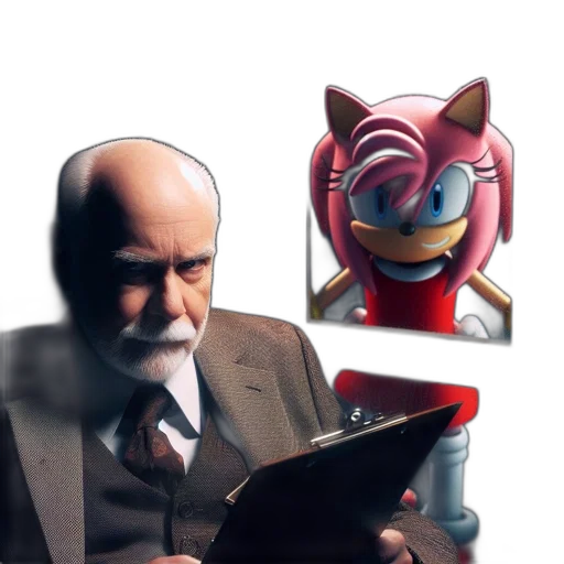 animal, robot, creature, concept art, 3d render, anime, vaporwave, elderly transparent PNG cut-out