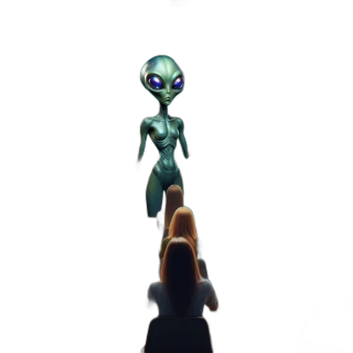 robot, creature, staff, animal, concept art, 3d render, outer space, underwater transparent PNG cut-out