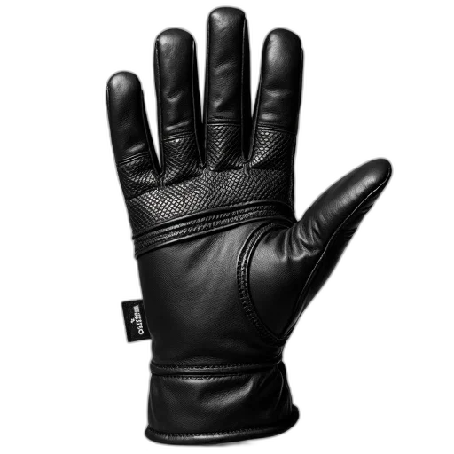 jacket, weapon, black, leather, glove, textured, palm, woven transparent PNG cut-out