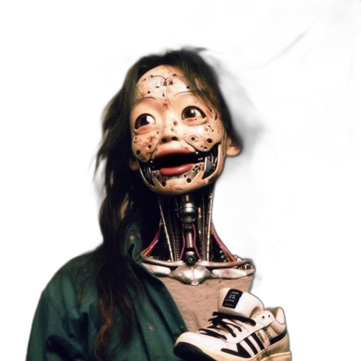 mask, robot, face, creature, concept art, 3d render, photorealistic, cyberpunk transparent PNG cut-out