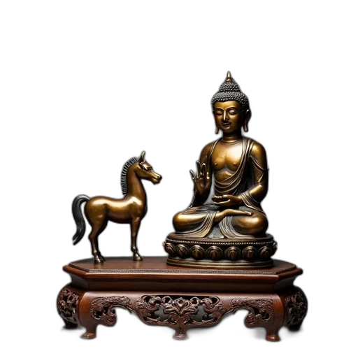 furniture, jewelry, staff, photorealistic, 3d render, traditional, chinese, bronze transparent PNG cut-out