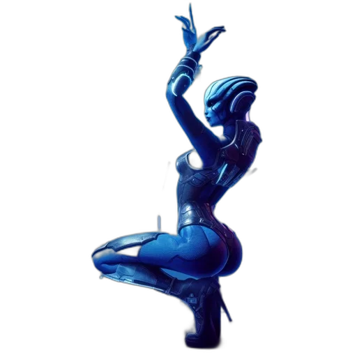 dress, staff, robot, mask, concept art, 3d render, pixel art, fantasy art transparent PNG cut-out