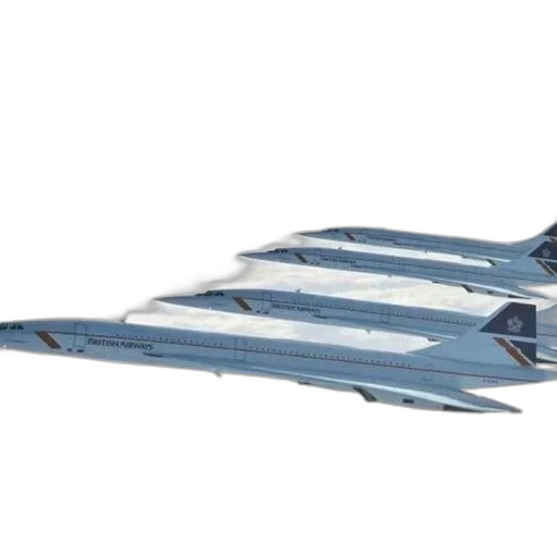 weapon, concept art, 3d render, photorealistic, four, british, airways, concorde transparent PNG cut-out