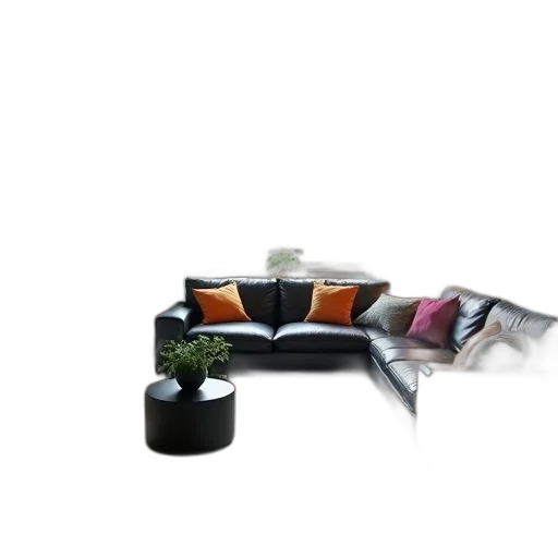 furniture, 3d render, photorealistic, concept art, outer space, monochrome, dark, colorful transparent PNG cut-out