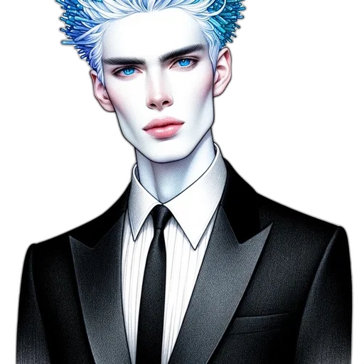 staff, hair, face, cartoon, fantasy art, concept art, comic book art, blue transparent PNG cut-out