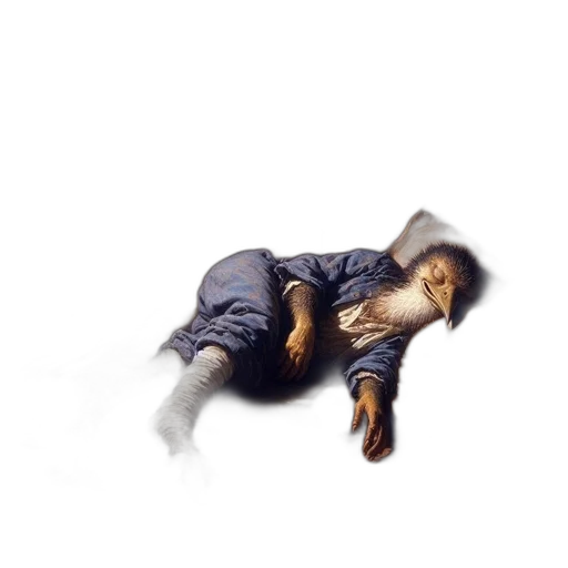 creature, jacket, animal, face, photorealistic, concept art, oil painting, 3d render transparent PNG cut-out