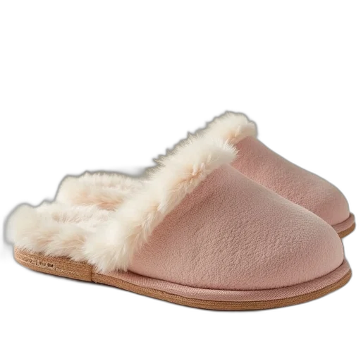 shoes, women, plush, slipper transparent PNG cut-out
