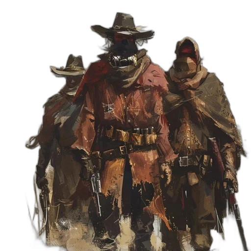 mask, weapon, staff, hat, concept art, fantasy art, comic book art, watercolor transparent PNG cut-out