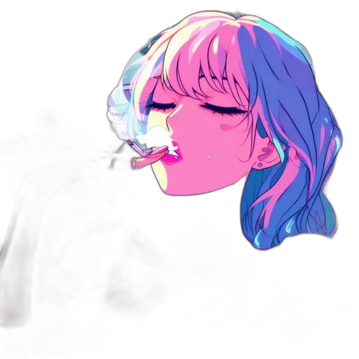 bottle, mask, face, vaporwave, anime, watercolor, concept art, neon lights transparent PNG cut-out