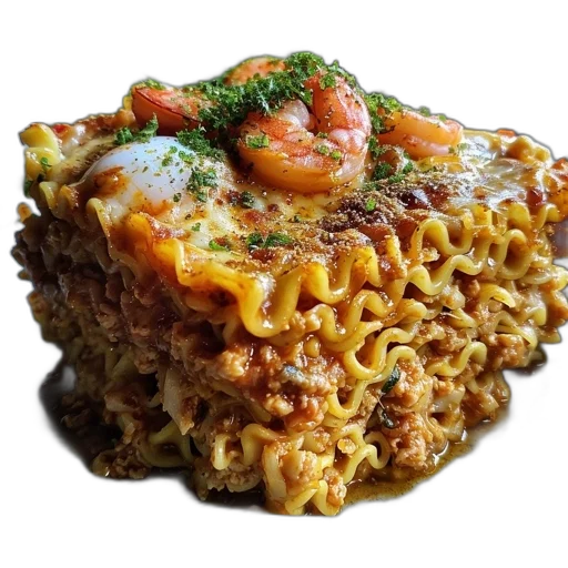 food, crown, animal, car, photorealistic, 3d render, close-up, lasagna transparent PNG cut-out