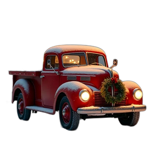 car, 3d render, photorealistic, concept art, pixel art, original, christmas, truck transparent PNG cut-out