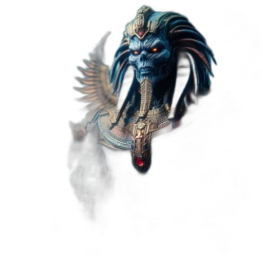 mask, dragon, creature, staff, fantasy art, concept art, photorealistic, pixel art transparent PNG cut-out