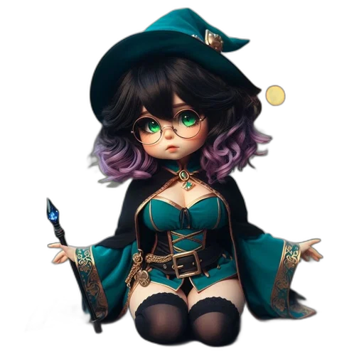 staff, fantasy art, pixel art, concept art, anime, dark, green, colorful transparent PNG cut-out
