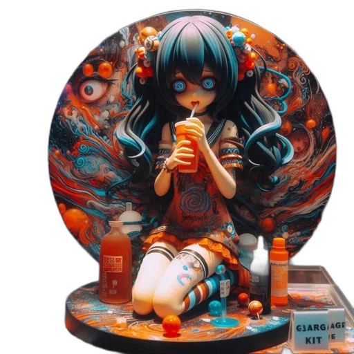bottle, food, dress, robot, fantasy art, anime, concept art, oil painting transparent PNG cut-out
