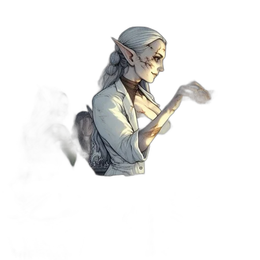 staff, dragon, face, creature, concept art, fantasy art, watercolor, pixel art transparent PNG cut-out