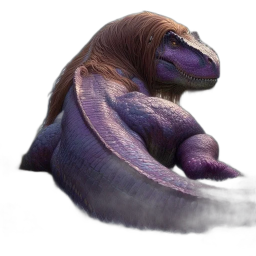 creature, animal, dragon, hair, concept art, fantasy art, 3d render, watercolor transparent PNG cut-out