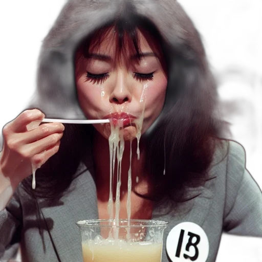 food, jacket, face, photorealistic, oil painting, vaporwave, watercolor, woman transparent PNG cut-out